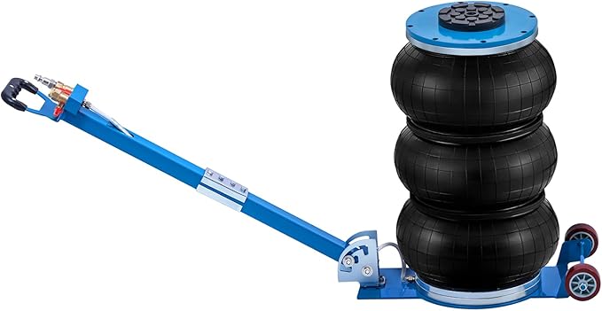 CXRCY 5 Ton Air Jack for Cars & Trucks - 11000LBS Capacity Pneumatic Airbag Jack with Adjustable Long Handle, Fast Lifting up to 16 Inch for Cars,Trucks (Blue Triple Bag Air Jack)