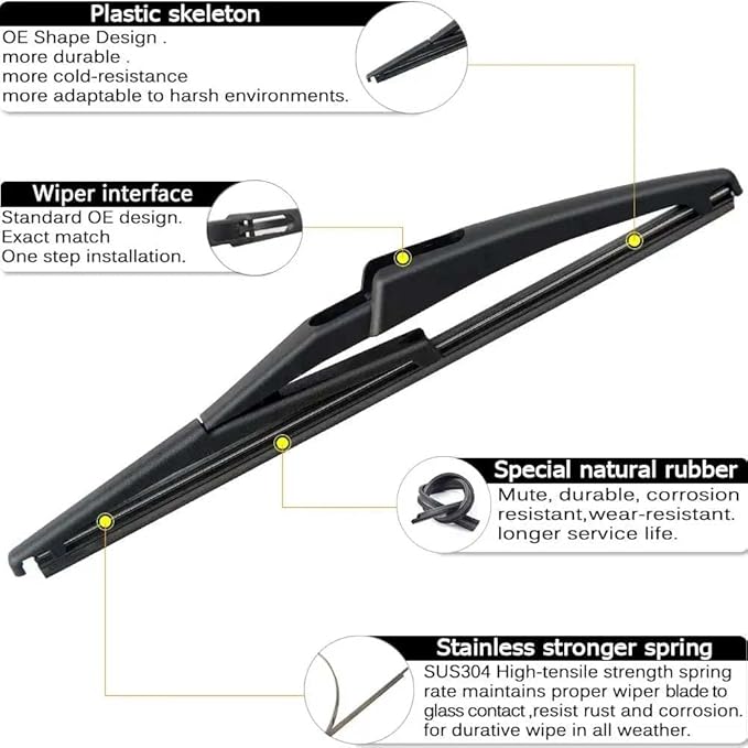 AUTOBOO 22"+20" Windshield Wipers with 11" Rear Wiper Blade Replacement for Jeep Renegade 2015 2016 2017 2018 2019 2020 2021 2022 2023-Original Factory Quality (Pack of 3)