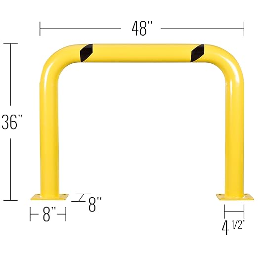 Guardian Steel Machine Guard Barrier Hollow Fillable Protect Equipment Warehouse Electrical Safety 48" x 36"
