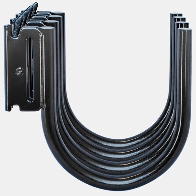 4-Pack 4" E Track J Hooks, Heavy Duty Black Steel Hanger 1,400lbs Break Strength E-Track Tie Down Accessories for Box Truck, Enclosed Trailer, Garage, Vans, Warehouse, Workshop