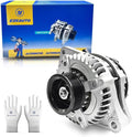 EzeXpreze New Alternator fit for Honda for Accord 2004 2005 2006 2007 130Amp 12V Compatible V6 3.0L, Replace# 104210-3500, 104210-4480, 104210-4481, 31100-RCB-Y01, 31100-RCB-Y02, 31100-RCB-505RM