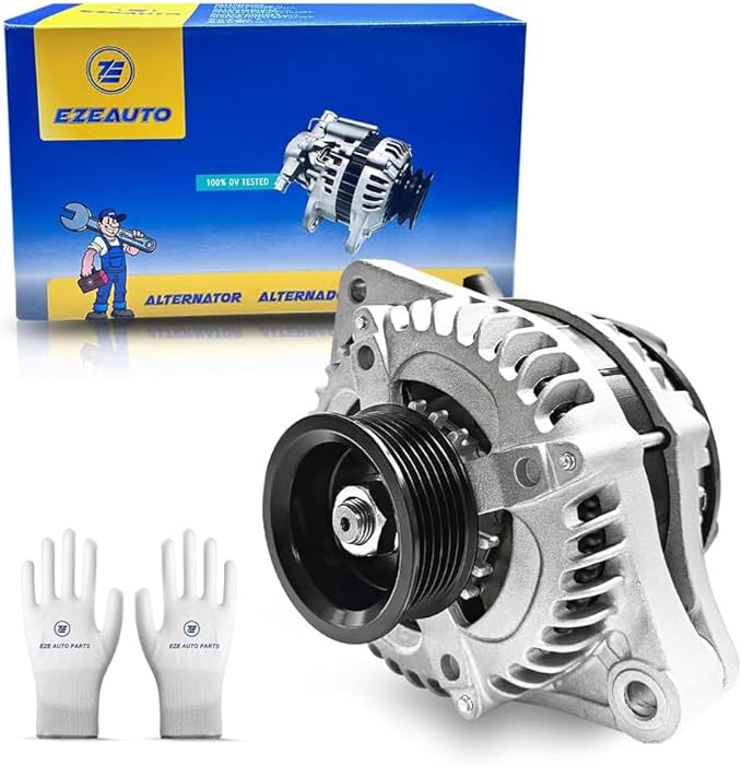 EzeXpreze New Alternator fit for Honda for Accord 2004 2005 2006 2007 130Amp 12V Compatible V6 3.0L, Replace# 104210-3500, 104210-4480, 104210-4481, 31100-RCB-Y01, 31100-RCB-Y02, 31100-RCB-505RM