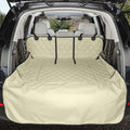 4Knines SUV Cargo Liner for Dogs, Trunk Mat for SUV, Durable Cargo Cover, Protector – Compatible with 60/40 Split Bench & Armrest Pass-Through, Waterproof, Machine Washable, Non-Slip (Small, Tan)