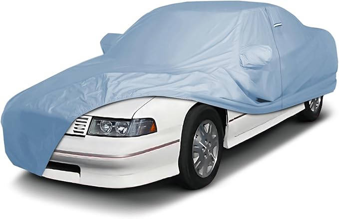 iCarCover Premium Car Cover for 1990-2001 Chevy Lumina Sedan Waterproof All-Weather Automobiles Custom Fit Indoor Outdoor UV Snow Protection Covers with Straps and Bag
