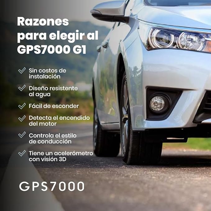 GPS7000-4G Hidden GPS Tracker for Vehicles | 2 Years of Service Included | Easy Self-Installation | After The 2 Years Included in The Service, You can Choose to Subscribe | No Hidden Fees