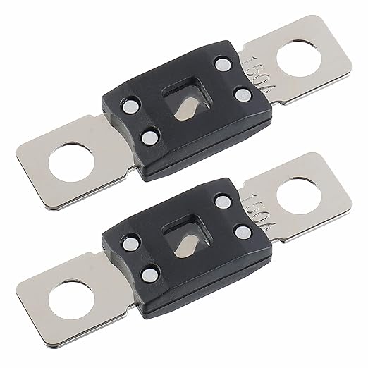 150A MEGA High Current Fuse - 150 Amp Bolt-on Fuse for Cars, Trucks, Construction Vehicles, Buses, Caravans (2 Pcs)