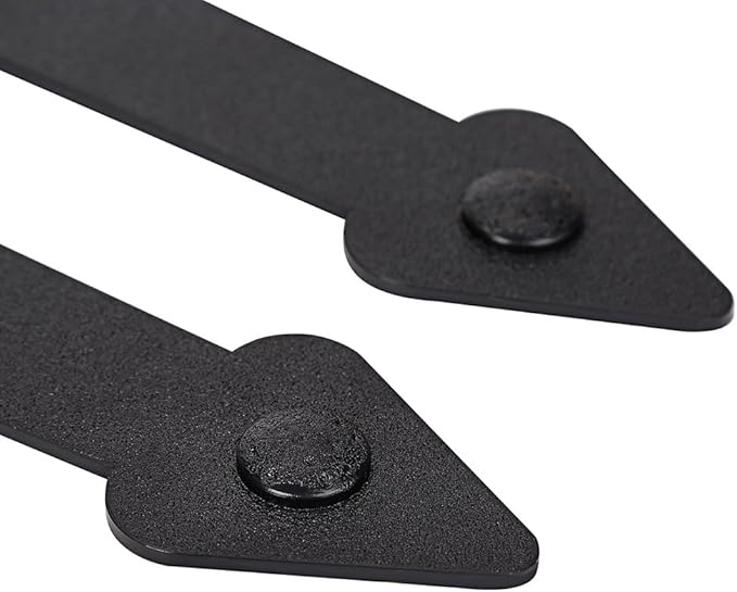 Magnetic Decorative Garage Door Curb Appeal Faux Hinges Handles Hardware Kit Color Black