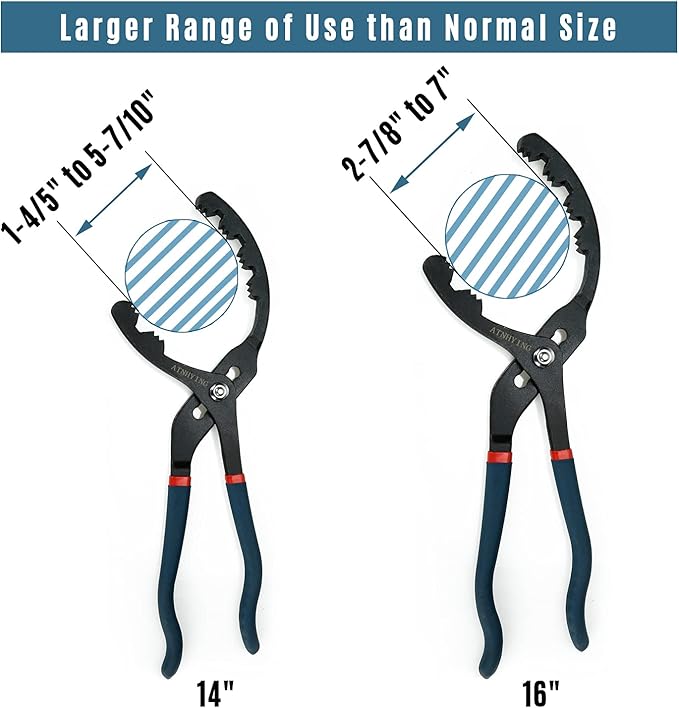 Large Adjustable Oil Filter Wrench, Universal Oil Filter Removal Tool, 16 Inch