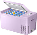 BougeRV Purple 23Quart Portable Refrigerator, 12 Volt Fridge 22L, Portable Freezer Compressor Cooler 12/24V DC 110~240 Volt AC for Truck Van RV Camper -8℉~50℉