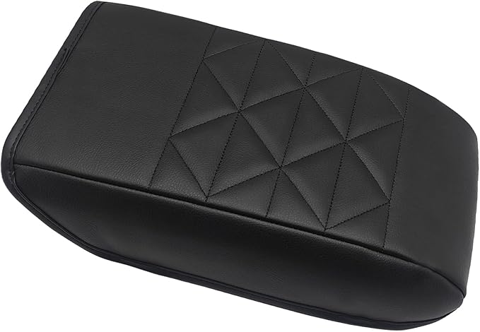 Muslogy for Accord 2025 2024 2023 Center Console Cover Armrest Pad Vegan Leather Extra Soft Armrest Lid Protector Compatible with Honda Accord LX EX Sport Hybrid EX-L Sport-L Touring (V2 Black)