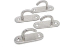 Stainless Steel Ceiling Hooks & Wall Hangers - Heavy Duty M6 Screw Mount, Rust-Proof Anchor Straps for Garage, Outdoor, Storage (4-Pack)
