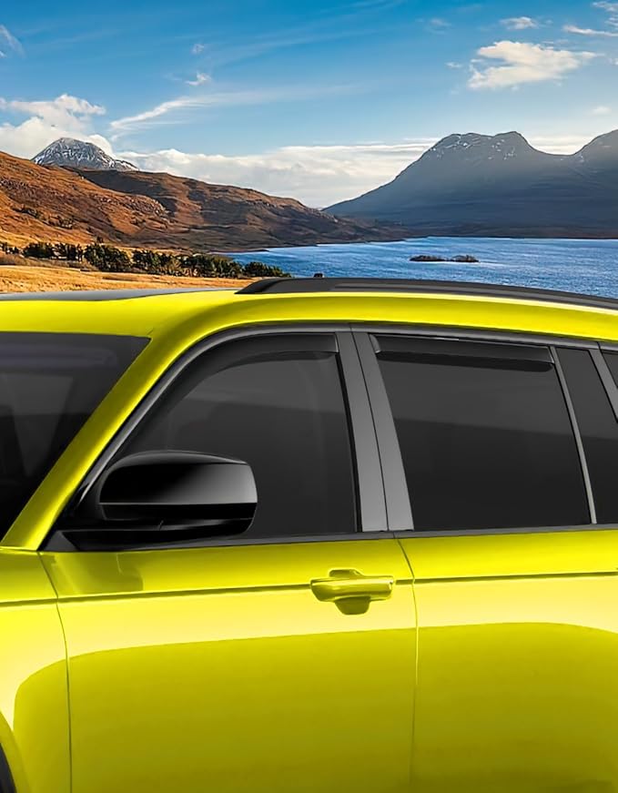in-Channel Window Rain Guards Fit for Jeep Grand Cherokee 2-Row 2022 2023 2024 2025 (Not for L,Not for 3-Row) Extra Durable Window Deflectors Vent Visors Shades Visors Rain Guards -4 pcs