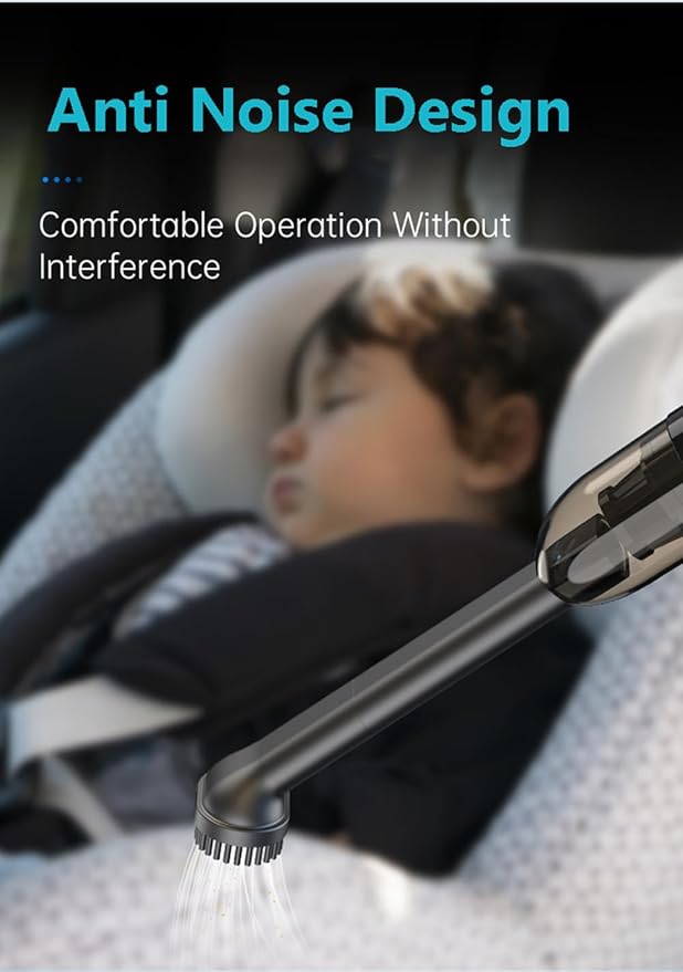 Small Car Vacuum Cleaner Cordless, Ultra Lightweight 0.68LB 3-IN-1 Mini Handheld Vacuum Portable with Strong Suction/Blowing/Vacuuming Air Dusters Type C Port High Power Motor for Home Office Computer