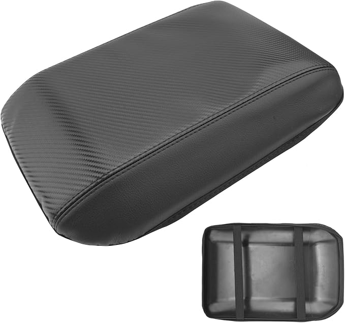 SXCY for 2024 2025 Land Cruiser Armrest Cover for Toyota Land Cruiser 2025 Center Console Cover 2024 2025 Land Cruiser Center Console Cover for 2025 Land Cruiser (Black Carbon Fiber (Thin))