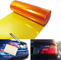 12 by 48 Inches Self Adhesive Headlight, Tail Lights, Fog Lights Tint Vinyl Film with Tools (Orange)
