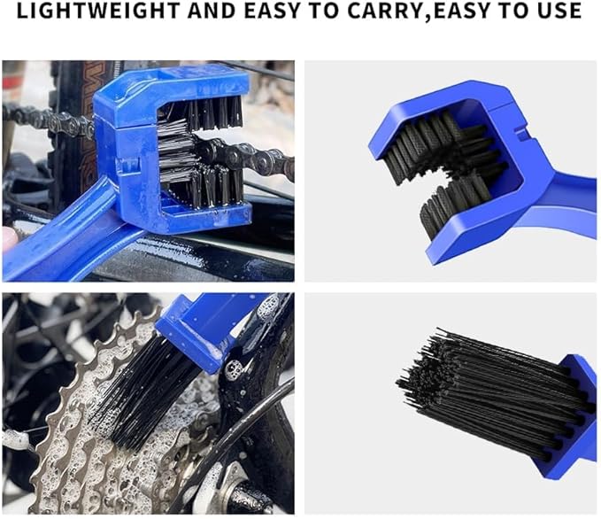 Bicycle Chain Cleaning Tool Brush Motorcycle Chain Brush，MotorcycleBicycle Chain Cleaner and Gear Cleaning Tool - Bike Maintenance Cleaning Brush for Chain and Gear Kit