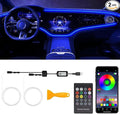 Interior Car LED Strip Lights with Wireless APP & Remote Control, RGB 2 in 1 Car Ambient Lighting Kit with 158 Inches Fiber Optic, Inside Neon Dash Strip with Music Mode