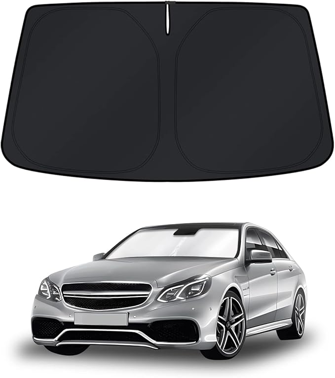 KUST Windshield Sun Shade for Mercedes-Benz C-Class 2008-2014 Window Shade Sun Visor Cover Foldable Blocks UV Rays Keep Your Car Cooler