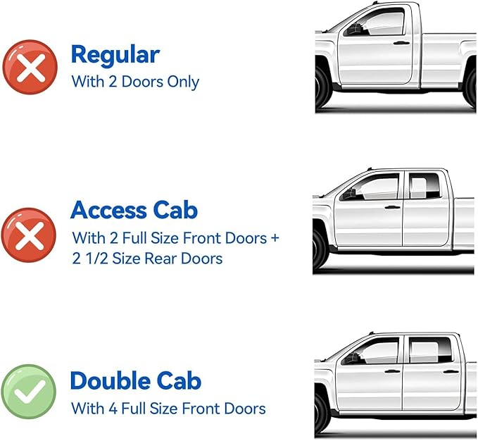 Window Visors Rain Guards for 2005-2015 Toyota Tacoma Double Cab, Out-Channel Window Vent Wind Deflectors Visors Shades for 05-15 Tacoma