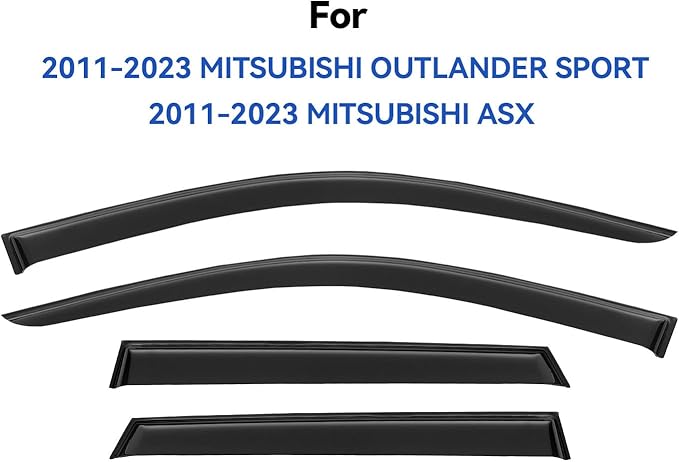 Window Visors Rain Guards Shield for 2011-2025 Mitsubishi Outlander Sport, Out-Channel Window Vent Wind Deflectors Visors Shades for 11-25 Mitsubishi ASX