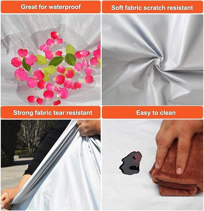 Kayme Car Covers for Automobiles Waterproof All Weather Sun Uv Rain Protection with Zipper Mirror Pocket, Suitable for Audi A4 Avant, Volvo V50 V60 V70, etc. Fit Station Wagon (178 to 190 Inch) 2XL