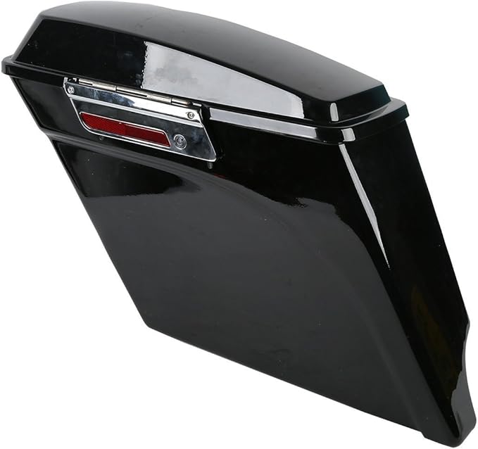 XFMT 5" Vivid Black Stretched Extended Hard Saddlebags Compatible with Harley FLH FLT