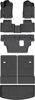 GINOWY-Floor Mats & Cargo Liner for Dodge Durango 2016-2025(Only for 7 Seats), TPE All Weather Car Floor Mats Durango Cargo Liner Trunk Mat Durango Trunk Liner, Waterproof Durango Accessories