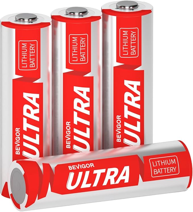 BEVIGOR Lithium Batteries AA, AA Batteries 4Pack, 3500mAh 1.5V AA Lithium Battery, Double A Battery, Longer Lasting AA Batteries for Flashlight, Toys, Remote Control【Non-Rechargeable】