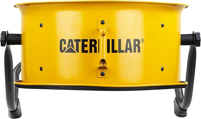 CATERPILLAR 18 inch High Velocity, 3400 CFM, 4 Speed, 360 Degree Metal Heavy Duty Pivioting Drum Air Circulator Fan, Yellow. For Home, Garage, Workshop, & Commerical Use. cETL Certified.