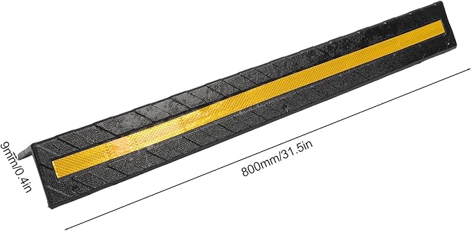 Garage Wall Protector Rubber Wall Corner Guard for Parking Garages, 80cm Long Wall Corner Protector (Black)