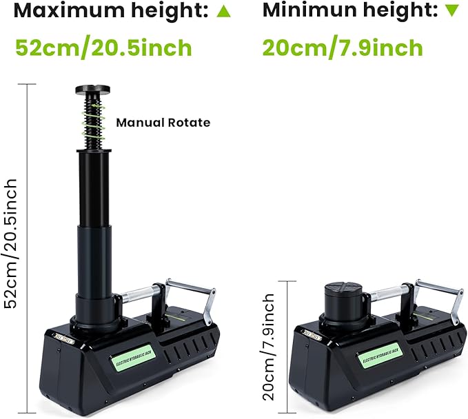 Anbull Electric Car Jack 15 Ton,Hydraulic Car Jack Kit 12V DC,Electric Floor Jack with LED Light for RVs,Vans,Trucks,SUVs Tires Change&Garage Repair