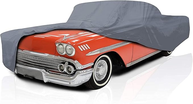 5 Layer Full Car Cover – Semi Custom Fit for Chevrolet Malibu 1964 1965 1966 1967 Sport Coupe 2-Door | All-Weather Protection: Dustproof, Windproof, UV-Resistant, Breathable & Durable