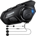 Motorcycle Helmet Bluetooth Headset, 10 Riders 2000M Communication Systems, Multitasking Audio Helmet Radio with Premium Microphone&40mm Hands-Free Speaker, Stereo Sound Motorcycle Intercom