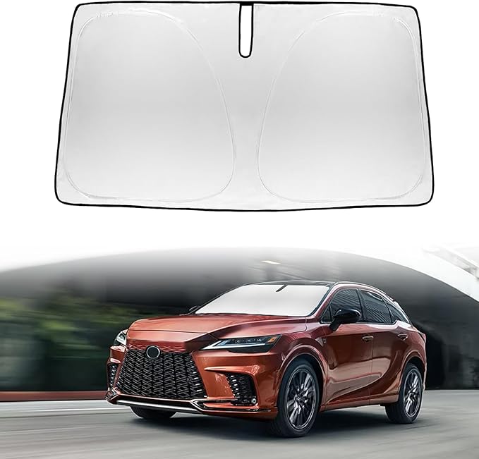 Sunshade Windshield Sun Shade Custom Fit for 2023-2026 Lexus RX Windshield Cover for Lexus RX350 RX450 RX450H RX350H Front Window Sun Visor Shield 240T Reflective Foldable Protector Car Accessories