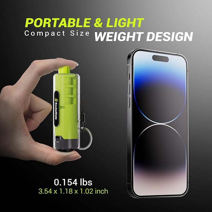 Window Breaker Seatbelt Cutter with Flashlight,2 in 1 Car Escape Tool Key Chain,Safe Hammer Glass Breaker Under Water,2 Pack, Black Green
