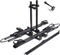 CyberRack S2 Ebike Rack, 300 lbs Capacity Foldable Bike Racks for Tow Hitch Heavy Electric Bike Carrier for 2 E-Bike, Up to 5-inch Fat Tire 2'' Receiver