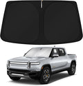 KUST Windshield Sun Shade for Rivian R1T R1S Accessories 2022-2025 2026 Sunshade Window Sun Visor Protector Foldable Blocks UV Rays Keep Your Car Cooler