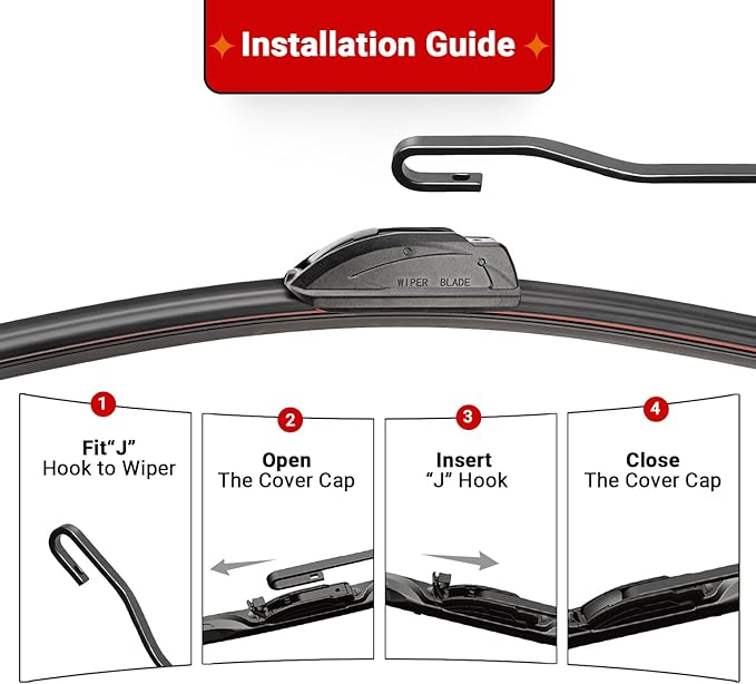 Windshield Wiper Blades Replacement for Chevy Chevrolet Blazer 2019 2020 2021 Original Factory Quality Front Rear Wipers Blade Set for Car - 24" 18" 12" (Pack of 3)