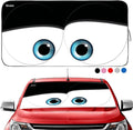 Gven- The Original Patented Car Eyes Windshield Sun Shade 2025 Windshield Cover Automotive Interior Sun Protection Front Windshield Sun Visor Protector Blocks UV Rays Keep Your Vehicle Cool (Black, S)