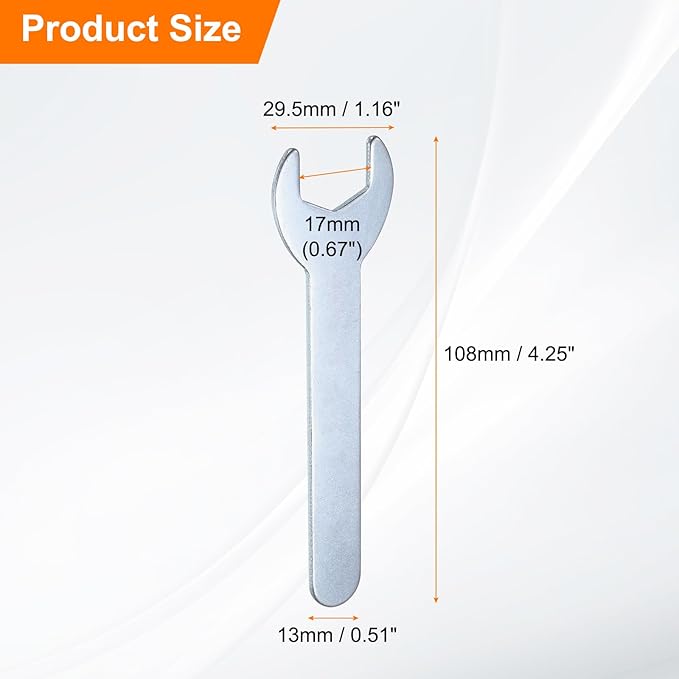 HARFINGTON 10pcs Small Wrench 17x108x2mm Metric U-Shaped Single Open Ended Spanner Super Thin Flat Head Galvanizing Wrench for Automotive Repair Furniture Assembly