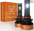 HIKARI WINGS 9005 Foglight Bulbs, 30000LM Super Bright, 6000K Cool White HB3 Light Bulb, IP68 Waterproof, Pack of 2
