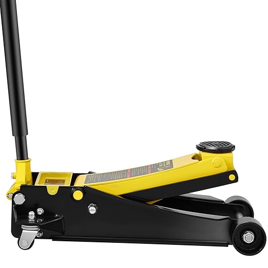 VEVOR 4 Ton Low Profile, Heavy-Duty Steel Racing Floor Jack with Dual Pistons Quick Lift Pump, Lifting Range 3.94"-20.98"