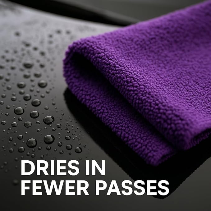 3 Pack Reusable Pak Details Micro Fiber Towels Car Detailing | 16x16 Ultra-Absorbent & Dual-Sided Car Microfiber Towel for Polishing, Wax Removal & Buffing | Lint & Streak-Free | Auto Cleaning Cloths