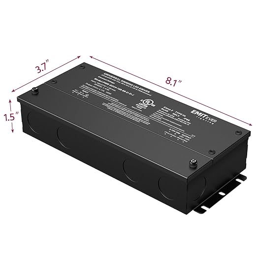 EMITEVER Dimmable Led Driver, 100W AC 100V-277V to DC 24V Transformer, 5-in-1 Dimming: ELV/MLV/TRIAC / 0-10V / 1-10V / 10V PWM/Potentiometer, Waterproof IP67 and UL Listed