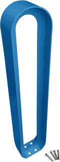 Sandbaggy Modern Commercial Bike Rack | 6.5” x 3” x 35” Oval Design | In-Ground | Anchor Bolts Included (Blue, 1)