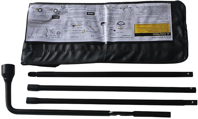 for Chevy Silverado 1500 /GMC Sierra 1500 Spare Tire Iron Tools Wrench Kit Replace 22969377 20782708 & Scissor Car Jack Wind Up Lift 2 Ton Capacity