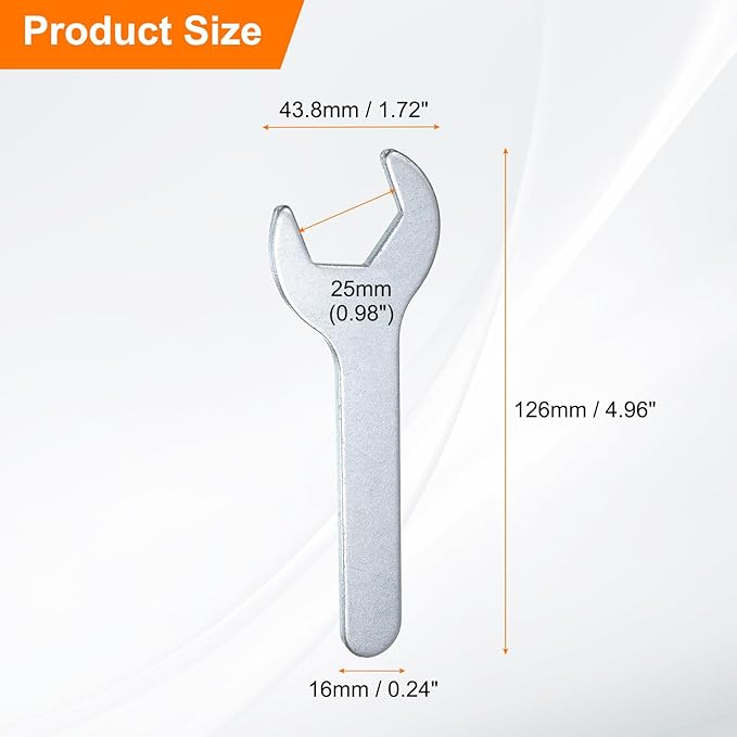 HARFINGTON 10pcs Small Wrench 25x126x2.8mm Metric U-Shaped Single Open Ended Spanner Super Thin Flat Head Galvanizing Wrench for Automotive Repair Furniture Assembly