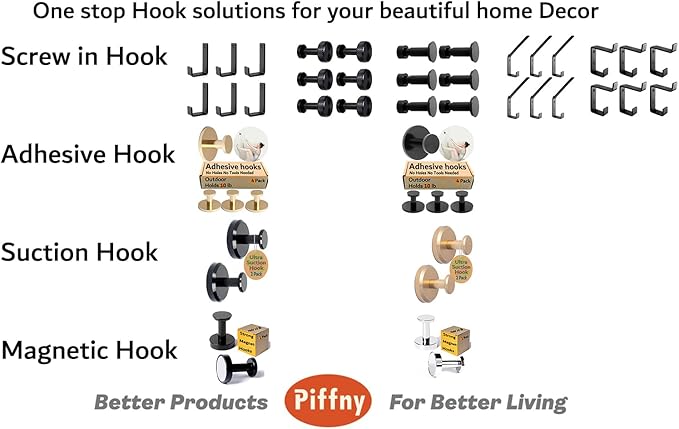 Robe & Towel Hook, 6 Pack Heavy Duty Stainless Steel Outdoor Wall Hooks for Hanging Towel, Coat, Backpack, Keys, etc (Modern Industrial)
