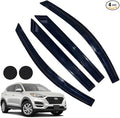 Rain Guards for Hyundai Tucson SEL 2016-2021, Tape-on Side Window Deflectors for Hyundai Tucson, Window Visors for Hyundai Cars,for Hyundai Car Accessories 4 Rain Guards ＆ 2 Car Coasters