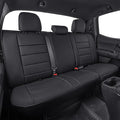 EKR Custom Fit Tacoma Rear Car Seat Covers for Select Toyota Tacoma (Petrol) 2024 2025 Double cab SR,SR5,TRD Sport,TRD Off-Road,Limited - Second Row Only,Leather (Black)